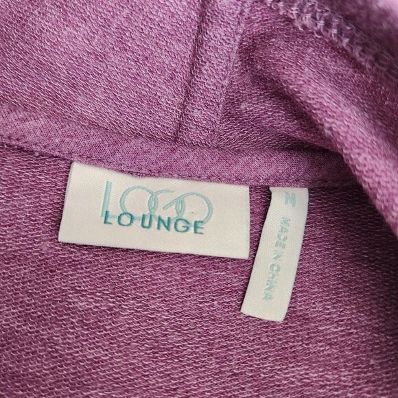 LOGO Lounge Lori Goldstein Open Front Waterfall Cardigan Jacket Size M Purple - Picture 6 of 12